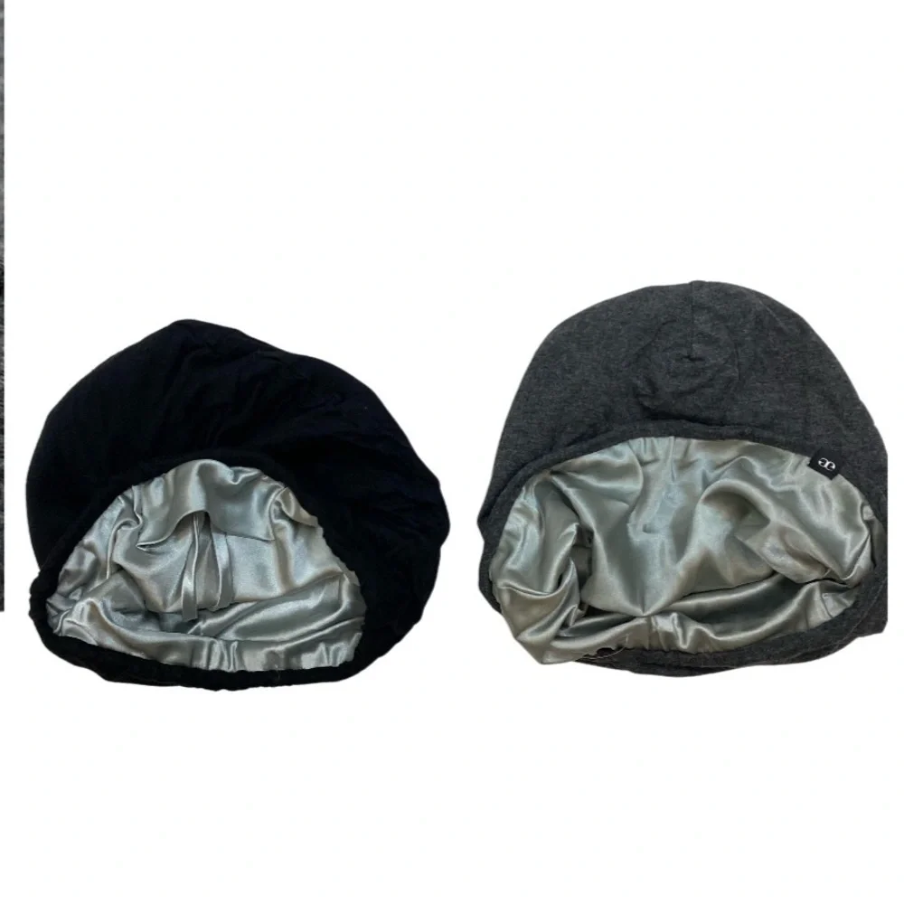 Lot of Two Grace Eleyae Brand Satin Lined Caps Size Large and One Size